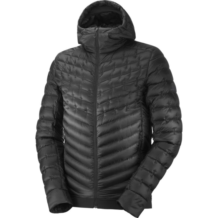 Black Salomon Outline Down Men's Insulated Jackets | IE WR6290